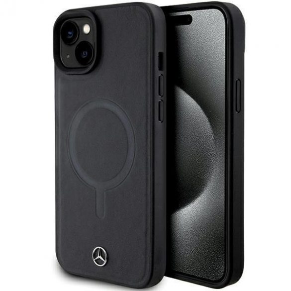 Mercedes MEHMP15M23RCMK iPhone 15 Plus / 14 Plus 6.7" carcasă rigidă/neagră Smooth Leather MagSafe