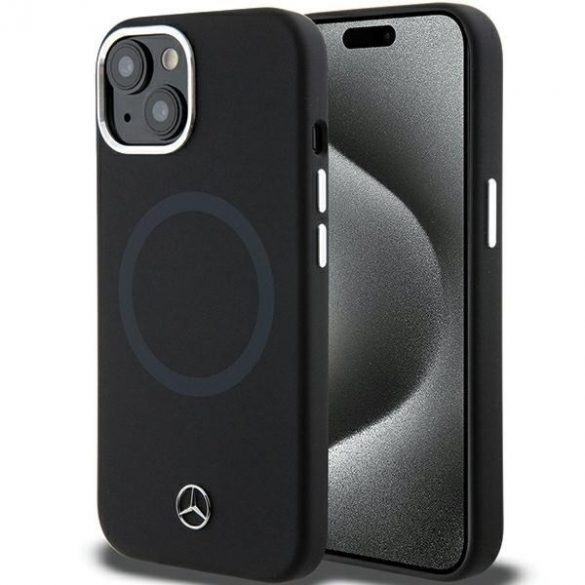 Mercedes MEHMP15S23SCMK iPhone 15 / 14 / 13 6.1" czarny/negru hardcase Silicon Bicolor MagSafe