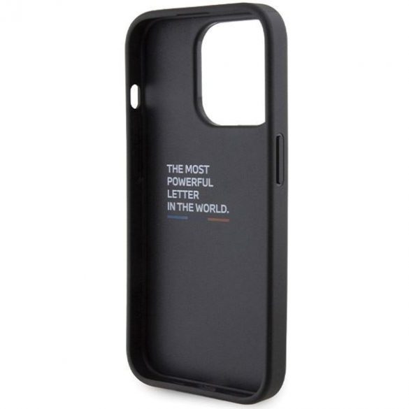 Etui BMW BMHCP15L22GSLK iPhone 15 Pro 6.1" carcasa rigidă neagră Grip Hot Stamp