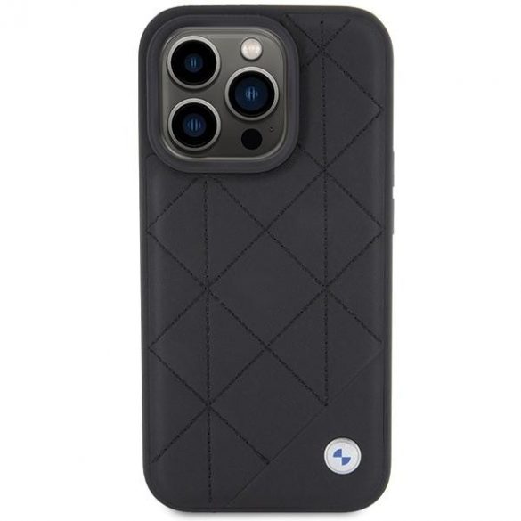 BMW BMHCP15X22RQDK iPhone 15 Pro Max 6.7 czarny/negru piele matlasată"