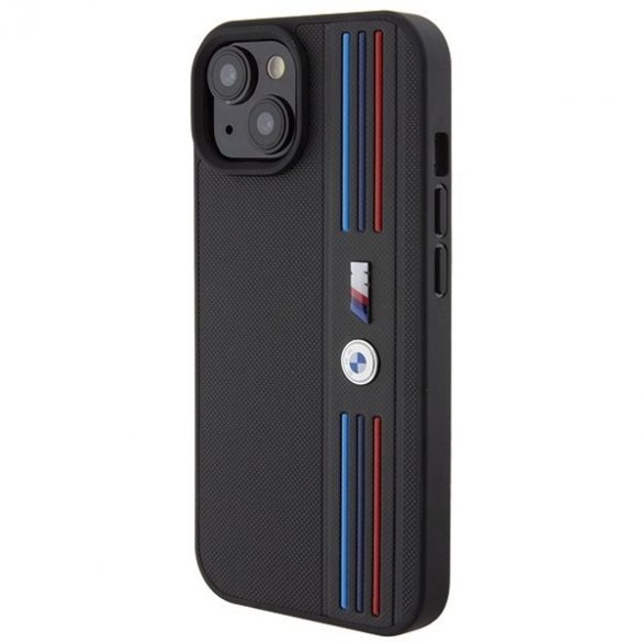 BMW BMHCP15S22PPMK iPhone 15 / 14 / 13 6.1" czarny/negru Tricolor M Collection