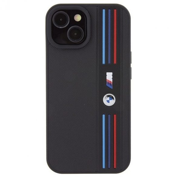 BMW BMHCP15S22PPMK iPhone 15 / 14 / 13 6.1" czarny/negru Tricolor M Collection