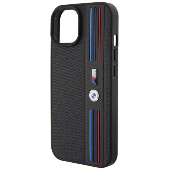 BMW BMHCP15S22PPMK iPhone 15 / 14 / 13 6.1" czarny/negru Tricolor M Collection