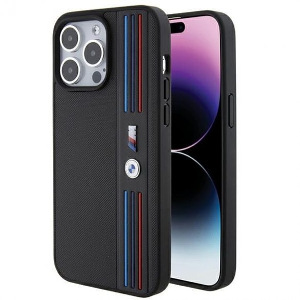 BMW BMHCP15L22PPMK iPhone 15 Pro 6.1 czarny/negru Tricolor M Collection"