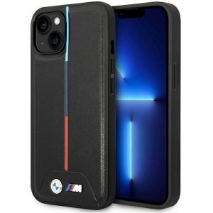 BMW BMHCP15S22PVTK Carcasă rigidă pentru iPhone 15 / 14 / 13 de 6,1 inchi/negru M Quilted Tricolor