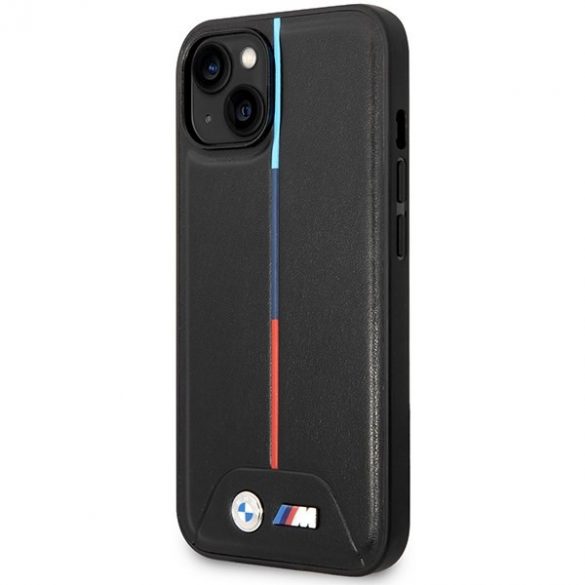 BMW BMHCP15S22PVTK Carcasă rigidă pentru iPhone 15 / 14 / 13 de 6,1 inchi/negru M Quilted Tricolor