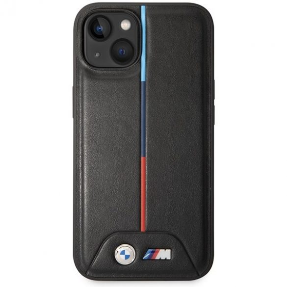 BMW BMHCP15S22PVTK Carcasă rigidă pentru iPhone 15 / 14 / 13 de 6,1 inchi/negru M Quilted Tricolor