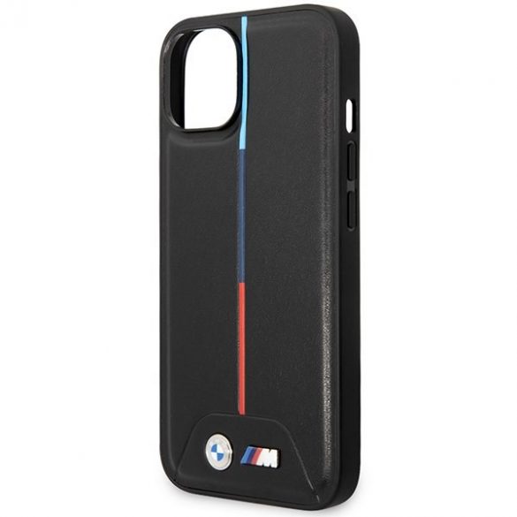 BMW BMHCP15S22PVTK Carcasă rigidă pentru iPhone 15 / 14 / 13 de 6,1 inchi/negru M Quilted Tricolor