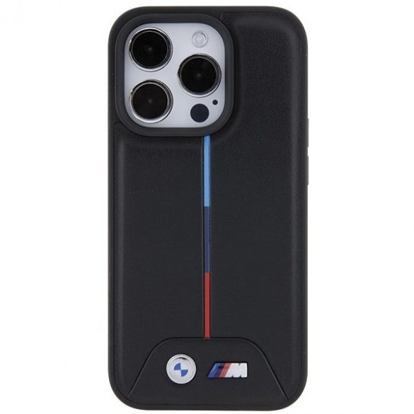 BMW BMHCP15L22PVTK Carcasă rigidă pentru iPhone 15 Pro 6.1, negru, matlasat Tricolor"