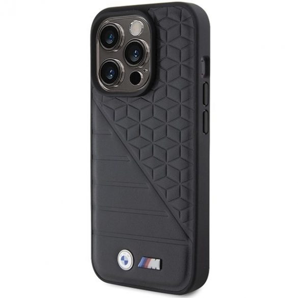 BMW BMHCP15L22PMGK iPhone 15 Pro 6.1 carcasă rigidă neagră Bi Pattern"