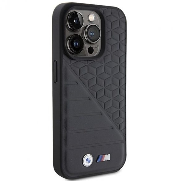 BMW BMHCP15L22PMGK iPhone 15 Pro 6.1 carcasă rigidă neagră Bi Pattern"