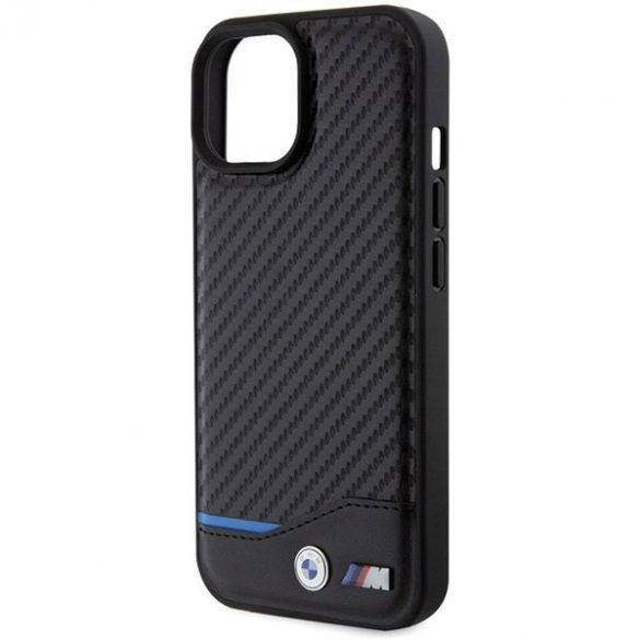 BMW BMHCP15S22NBCK iPhone 15 / 14 / 13 6.1" negru / negru piele carbon