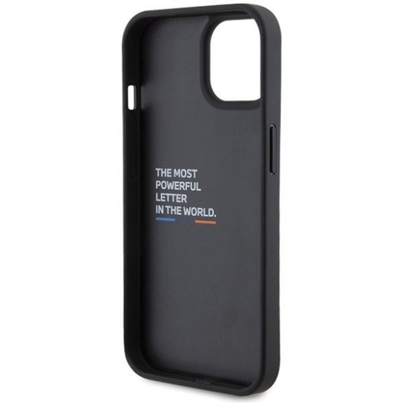 BMW BMHCP15S22NBCK iPhone 15 / 14 / 13 6.1" negru / negru piele carbon