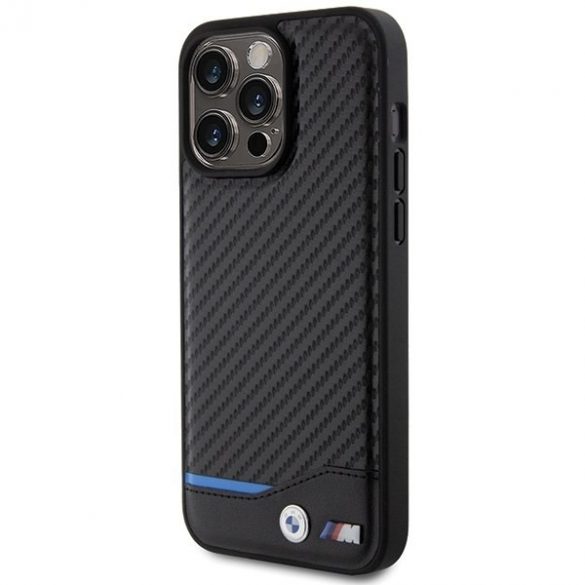 BMW BMHCP15X22NBCK iPhone 15 Pro Max 6.7 czarny/negru piele Carbon"