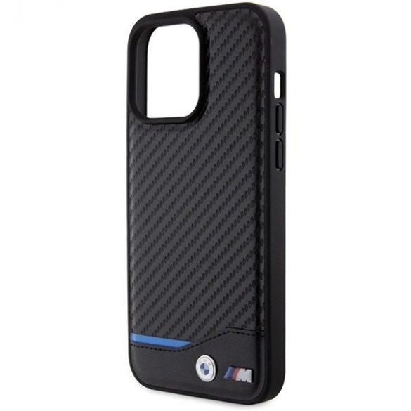 BMW BMHCP15X22NBCK iPhone 15 Pro Max 6.7 czarny/negru piele Carbon"