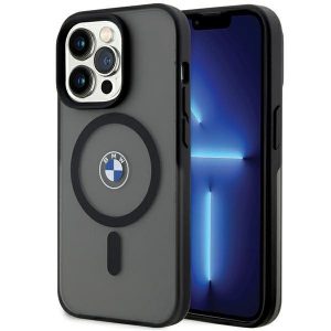 BMW BMHMP15LDSLK Carcasă rigidă IML Signature MagSafe pentru iPhone 15 Pro 6.1 negru/czarny”