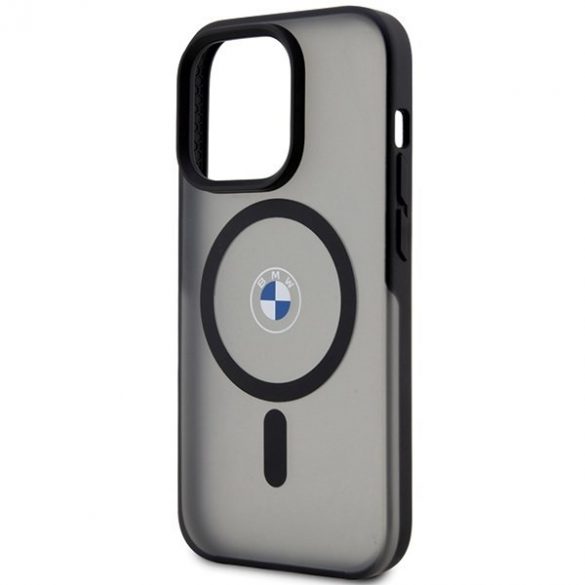 BMW BMHMP15LDSLK Carcasă rigidă IML Signature MagSafe pentru iPhone 15 Pro 6.1 negru/czarny”