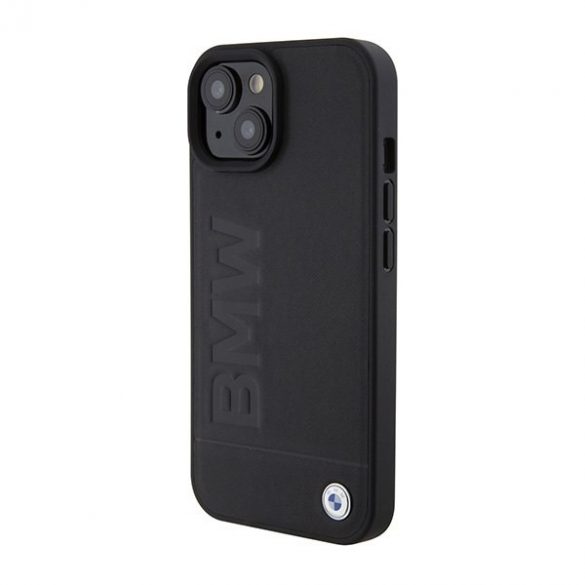 BMW BMHMP15SSLLBK iPhone 15 / 14 / 13 6.1" negru/negru Magsafe hard Husă Signature Logo Imprint