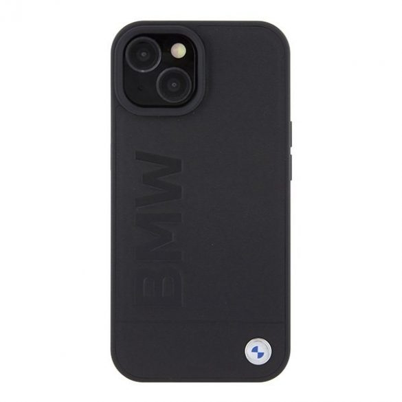 BMW BMHMP15SSLLBK iPhone 15 / 14 / 13 6.1" negru/negru Magsafe hard Husă Signature Logo Imprint