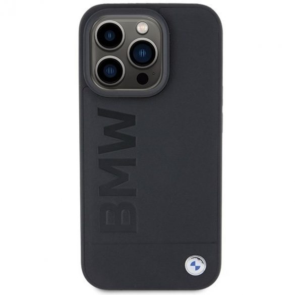 BMW BMHMP15LSLLBK iPhone 15 Pro 6.1 negru/negru MagSafe piele Hot Stamp"