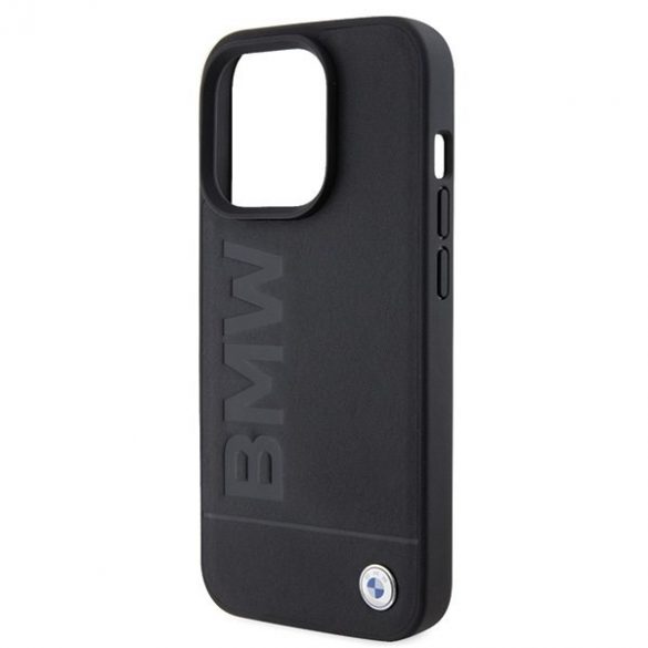 BMW BMHMP15LSLLBK iPhone 15 Pro 6.1 negru/negru MagSafe piele Hot Stamp"