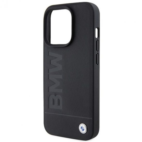 BMW BMHMP15XSLLBK iPhone 15 Pro Max 6.7 czarny/negru MagSafe Piele Hot Stamp"