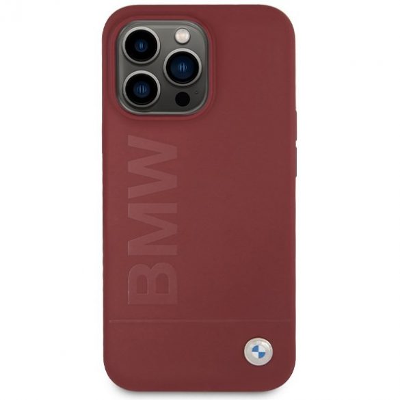 BMW BMHMP15XSLBLRE Husă rigidă pentru iPhone 15 Pro Max 6,7" czerwony/roșu Silicon Big Logo MagSafe