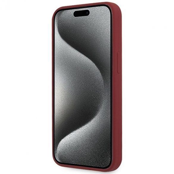 BMW BMHMP15XSLBLRE Husă rigidă pentru iPhone 15 Pro Max 6,7" czerwony/roșu Silicon Big Logo MagSafe