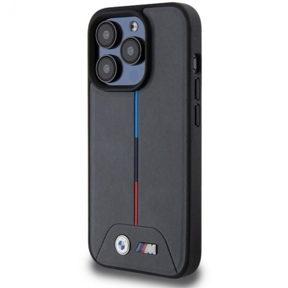 BMW BMHMP15L22PVTA Husă rigidă pentru iPhone 15 Pro 6,1" szary/gri M Quilted Tricolor MagSafe