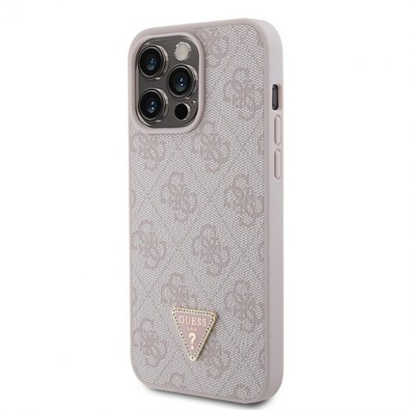 Guess GUHCP15XP4TDPP iPhone 15 Pro Max 6.7 rożowy/roz Husă rigidă din piele 4G Diamond Triangle"