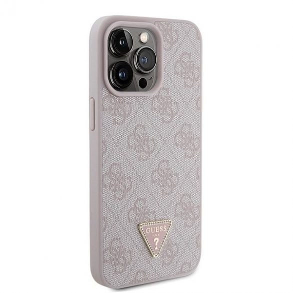 Guess GUHCP15XP4TDPP iPhone 15 Pro Max 6.7 rożowy/roz Husă rigidă din piele 4G Diamond Triangle"