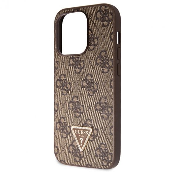 Guess GUHCP14LP4TDSCPW iPhone 14 Pro 6.1 maro/ maro hard Husă Crossbody 4G Metal Logo"