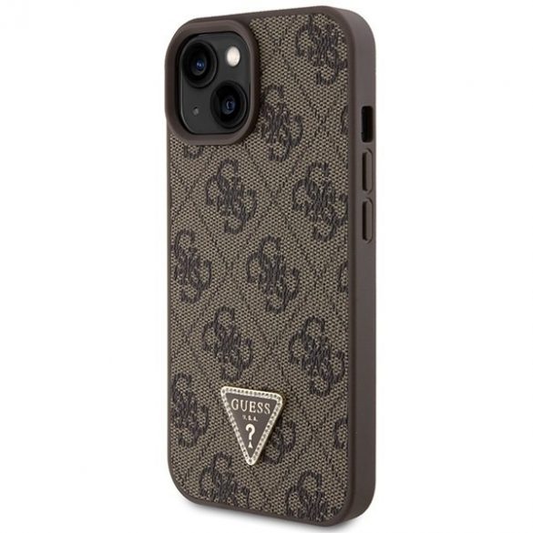 Guess GUHCP15MP4TDSCPW iPhone 15 Plus / 14 Plus 6.7" husă rigidă maro/brązowy Crossbody 4G Metal Logo