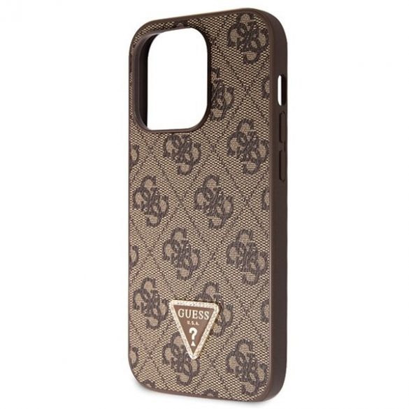 Guess GUHCP15LP4TDSCPW iPhone 15 Pro 6.1 brązowy/maro husă rigidă Crossbody 4G Metal Logo"