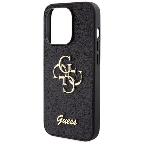 Guess GUHCP15LHG4SGK iPhone 15 Pro 6.1 carcasă rigidă/neagră Glitter Script Big 4G"