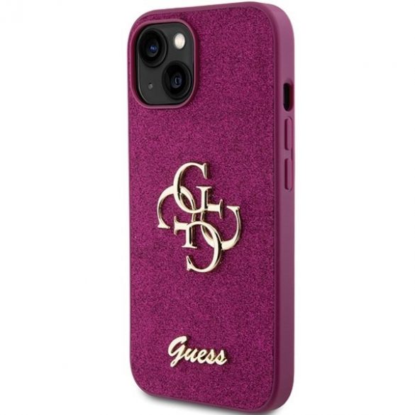 Guess GUHCP15SHG4SGU iPhone 15 / 14 / 13 6.1" violet /violet hard Husă Glitter Script Big 4G