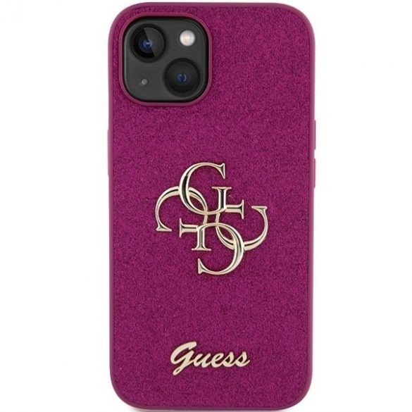 Guess GUHCP15SHG4SGU iPhone 15 / 14 / 13 6.1" violet /violet hard Husă Glitter Script Big 4G