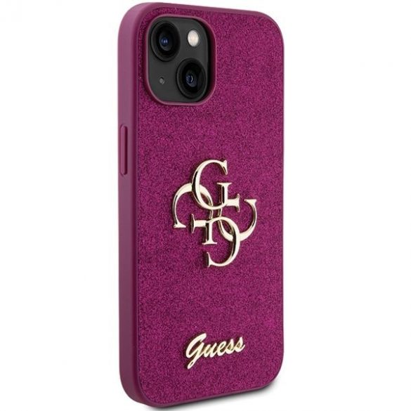 Guess GUHCP15SHG4SGU iPhone 15 / 14 / 13 6.1" violet /violet hard Husă Glitter Script Big 4G