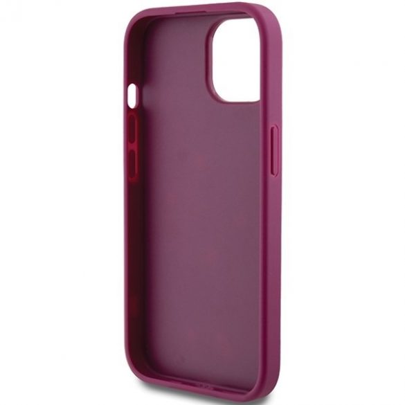 Guess GUHCP15SHG4SGU iPhone 15 / 14 / 13 6.1" violet /violet hard Husă Glitter Script Big 4G