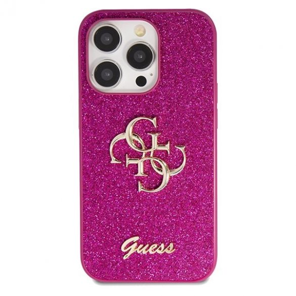 Guess GUHCP15LHG4SGU iPhone 15 Pro 6.1 violet /violet hard Husă Glitter Script Big 4G"