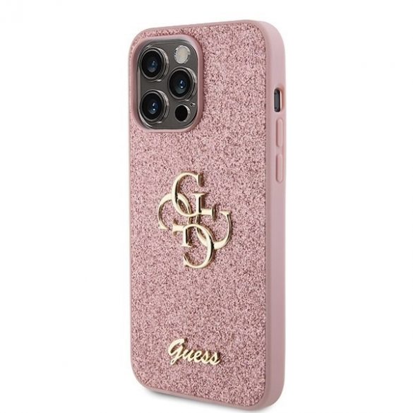 Guess GUHCP15LHG4SGP iPhone 15 Pro 6.1 roz/roz hard Husă Glitter Script Big 4G"