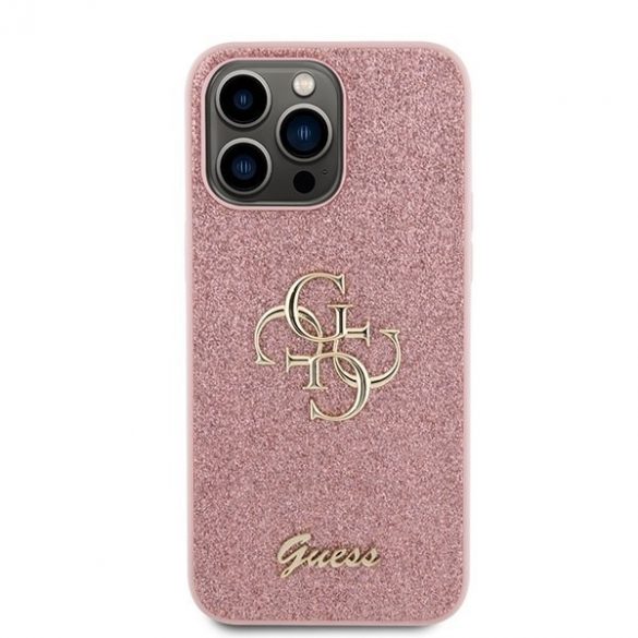 Guess GUHCP15LHG4SGP iPhone 15 Pro 6.1 roz/roz hard Husă Glitter Script Big 4G"