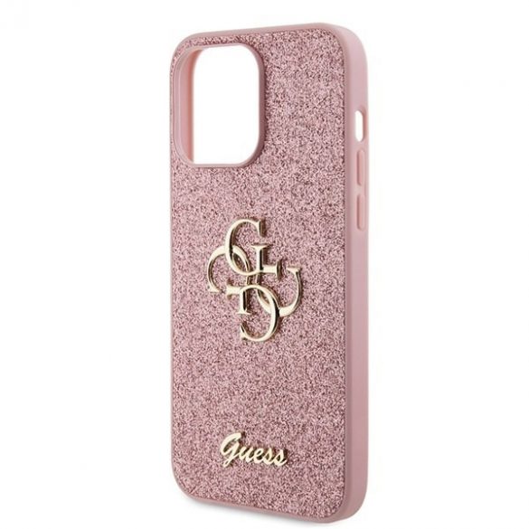 Guess GUHCP15LHG4SGP iPhone 15 Pro 6.1 roz/roz hard Husă Glitter Script Big 4G"