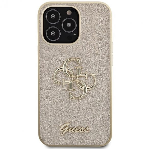 Guess GUHCP13LHG4SGD iPhone 13 Pro / 13 6.1 gold/gold hard Husă Glitter Script Big 4G"