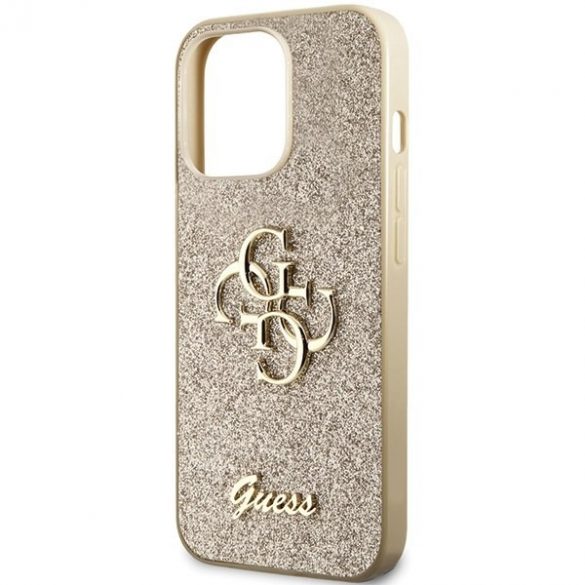 Guess GUHCP13LHG4SGD iPhone 13 Pro / 13 6.1 gold/gold hard Husă Glitter Script Big 4G"