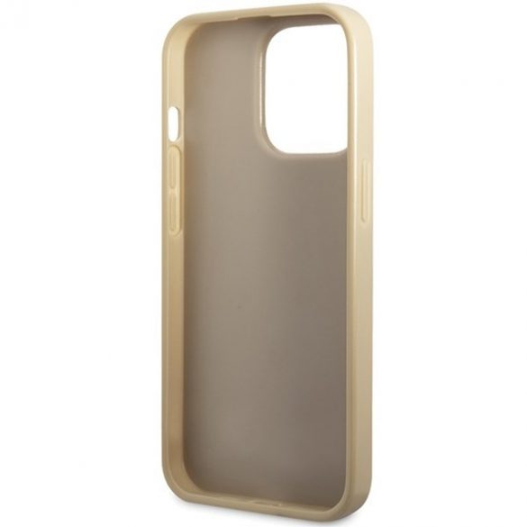 Guess GUHCP13LHG4SGD iPhone 13 Pro / 13 6.1 gold/gold hard Husă Glitter Script Big 4G"