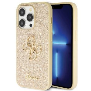 Guess GUHCP14LHG4SGD iPhone 14 Pro 6.1 gold/gold hard Husă Glitter Script Big 4G"