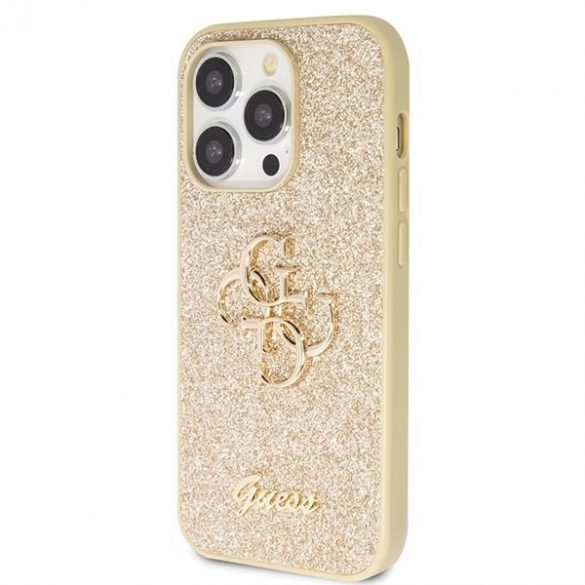 Guess GUHCP14LHG4SGD iPhone 14 Pro 6.1 gold/gold hard Husă Glitter Script Big 4G"