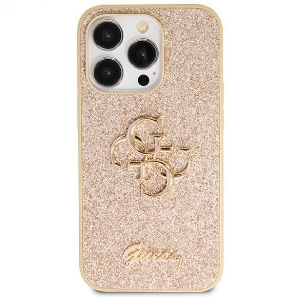 Guess GUHCP14LHG4SGD iPhone 14 Pro 6.1 gold/gold hard Husă Glitter Script Big 4G"