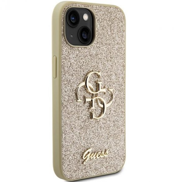 Guess GUHCP15SHG4SGD iPhone 15 / 14 / 13 6,1" złoty/aurie hardcase Glitter Script Big 4G